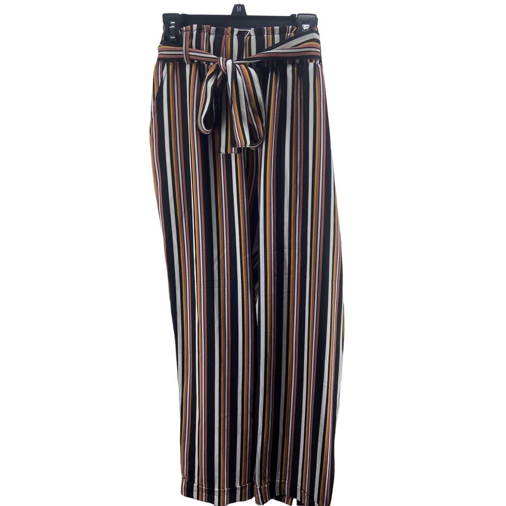 Joe B by Joe Benbasset Striped High Waisted Paperbag Pants Women's Size Medium
